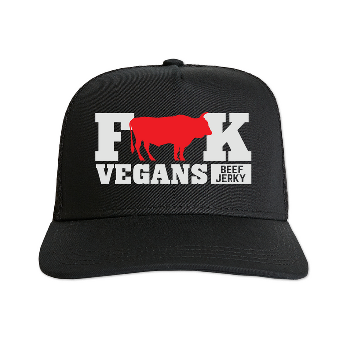 Fuck Vegans Beef Jerky Staple Trucker Cap