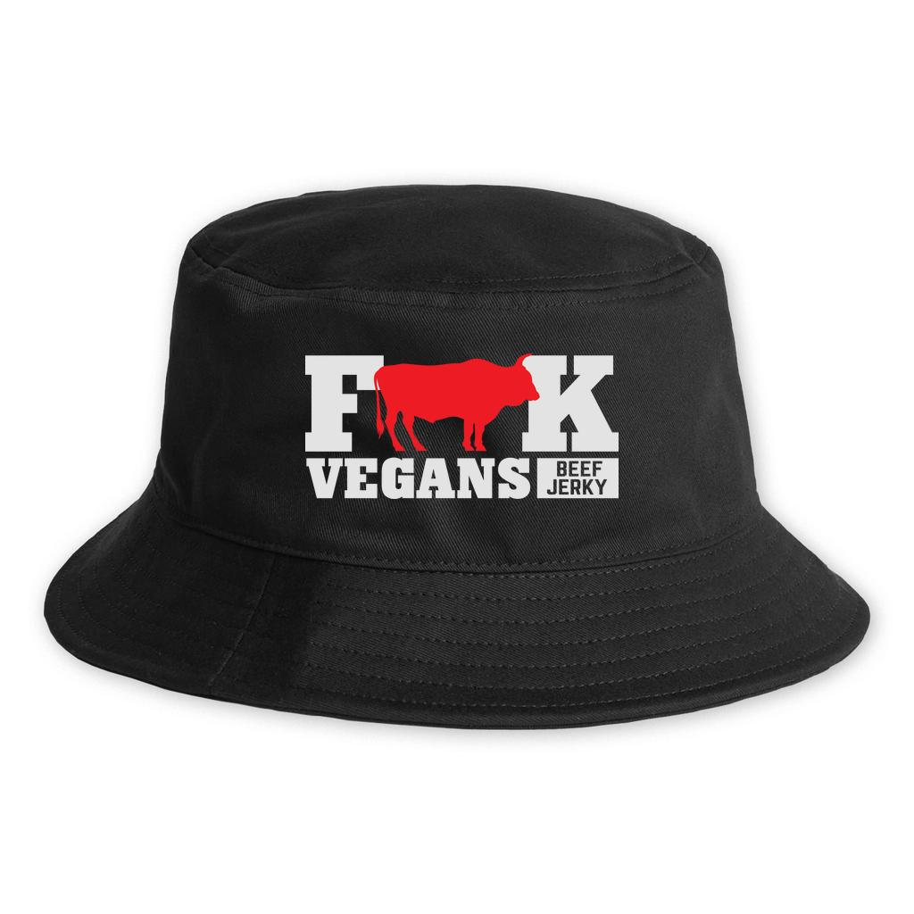 Fuck Vegans Beef Jerky Staple Bucket Hat